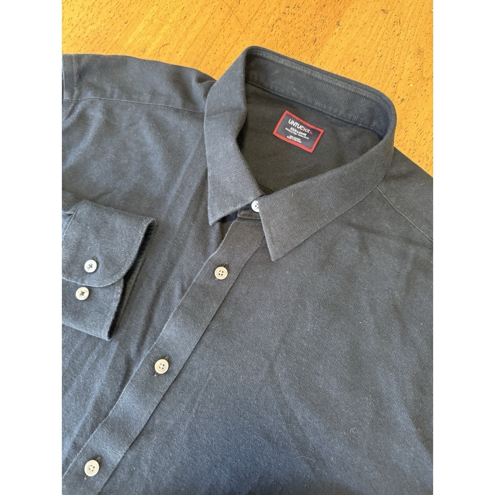 UNTUCKit Shirt Mens 3XL XXXL Black Flannel Long Sleeve Men's Excellent